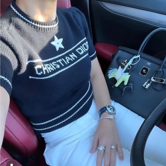 Dior Sweaters - 100% AUTHENTIC!!! GORGEOUS CHRISTIAN DIOR Logo Cashmere Sweater